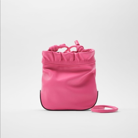 ZARA BNWT Knotted Mini Bucket Bag - Picture 1 of 5
